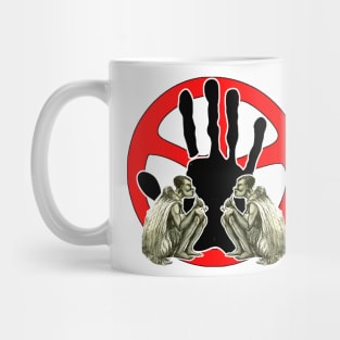 Black hand and people with a pipe Mug